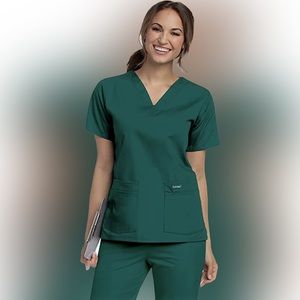 Landau V-Neck Green Small Women’s Scrub Top